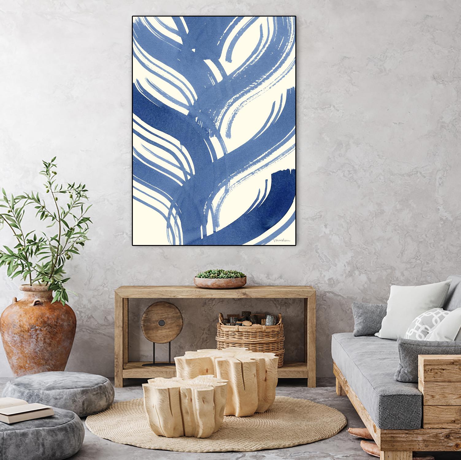 Macrame Blue IV by Vanna Lam on GIANT ART - blue abstract
