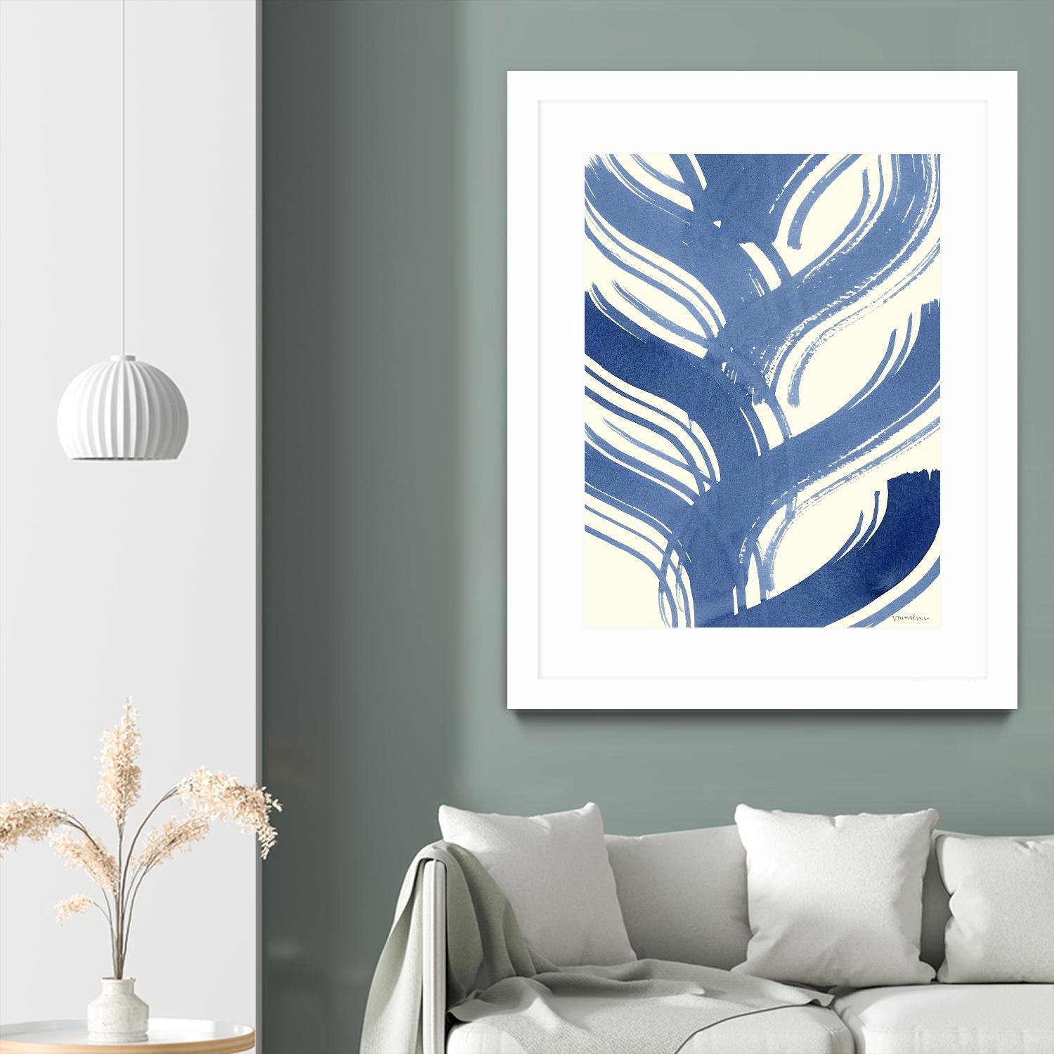 Macrame Blue IV by Vanna Lam on GIANT ART - blue abstract