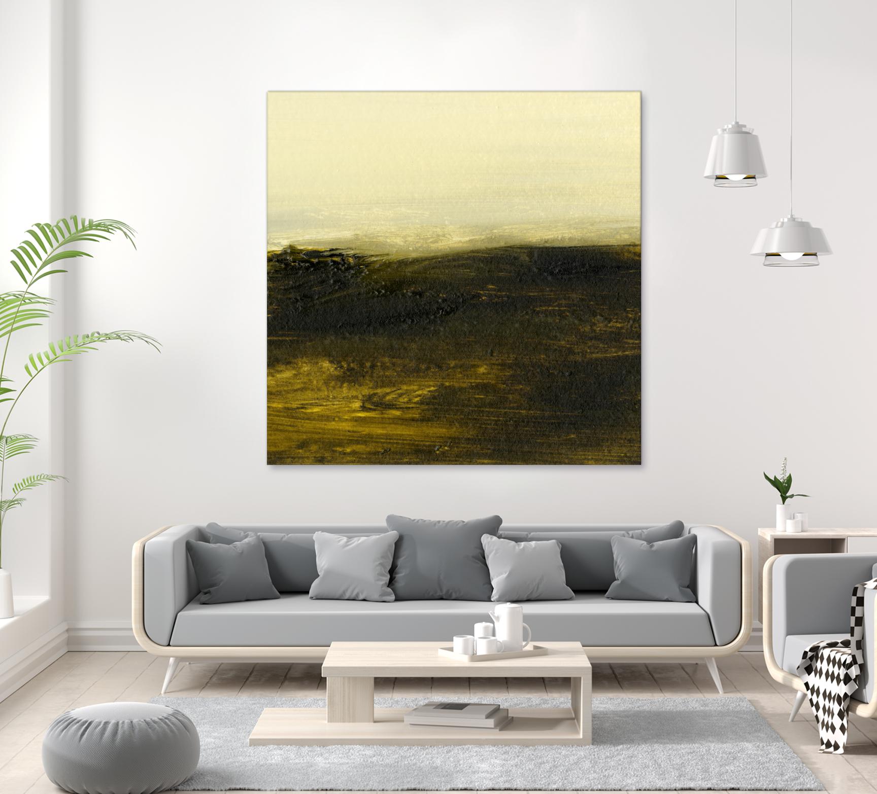 Light on the Horizon II by Sharon Gordon on GIANT ART - green abstract