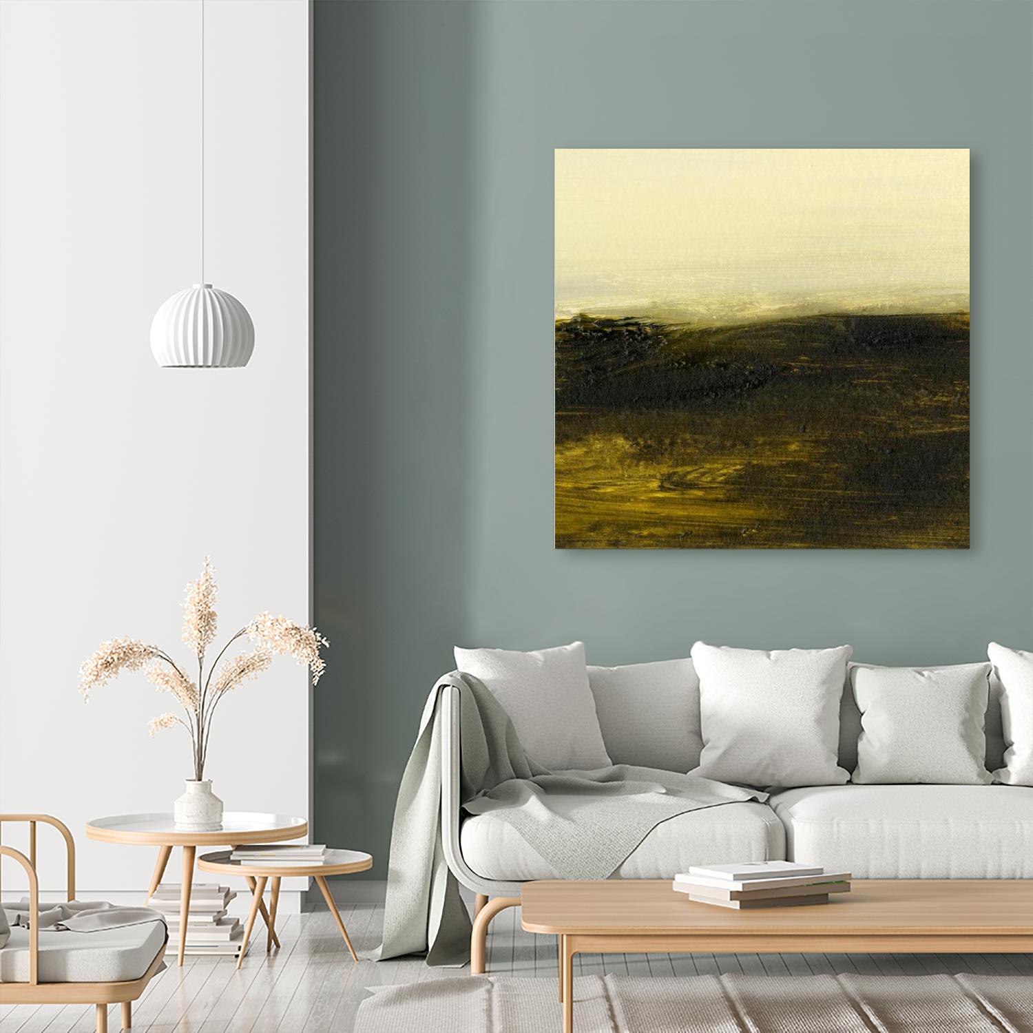 Light on the Horizon II by Sharon Gordon on GIANT ART - green abstract