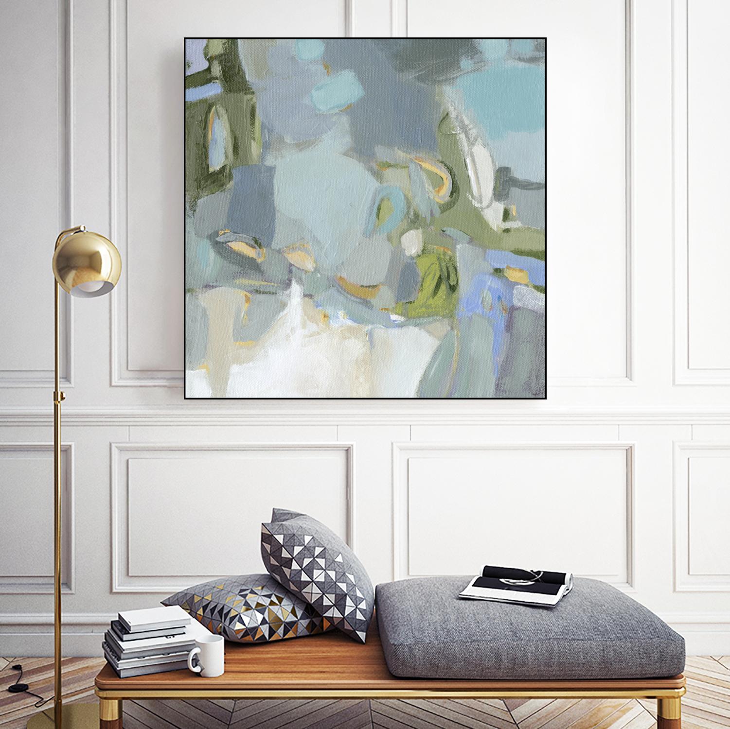 Moonlight by Christina Long on GIANT ART - green abstract