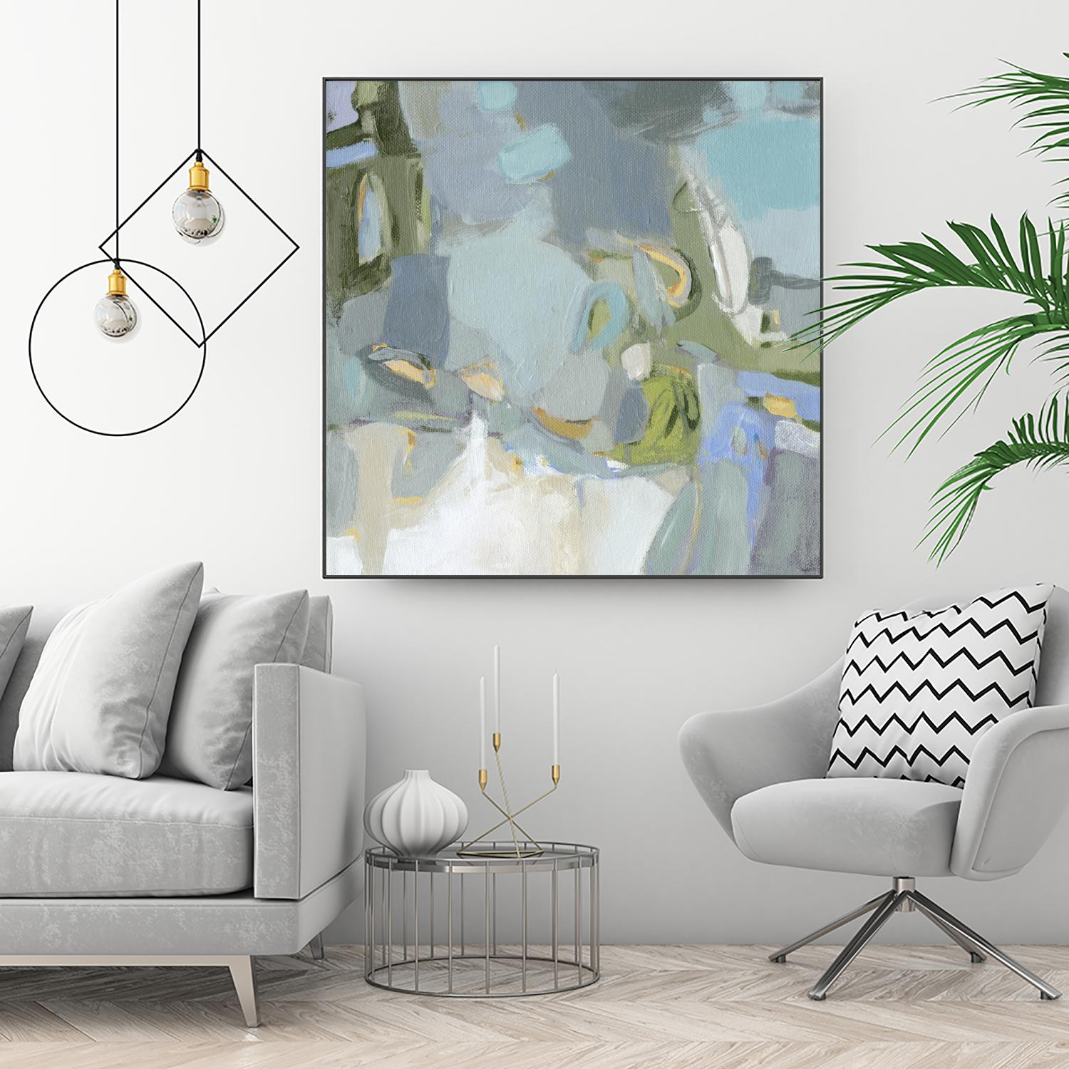 Moonlight by Christina Long on GIANT ART - green abstract