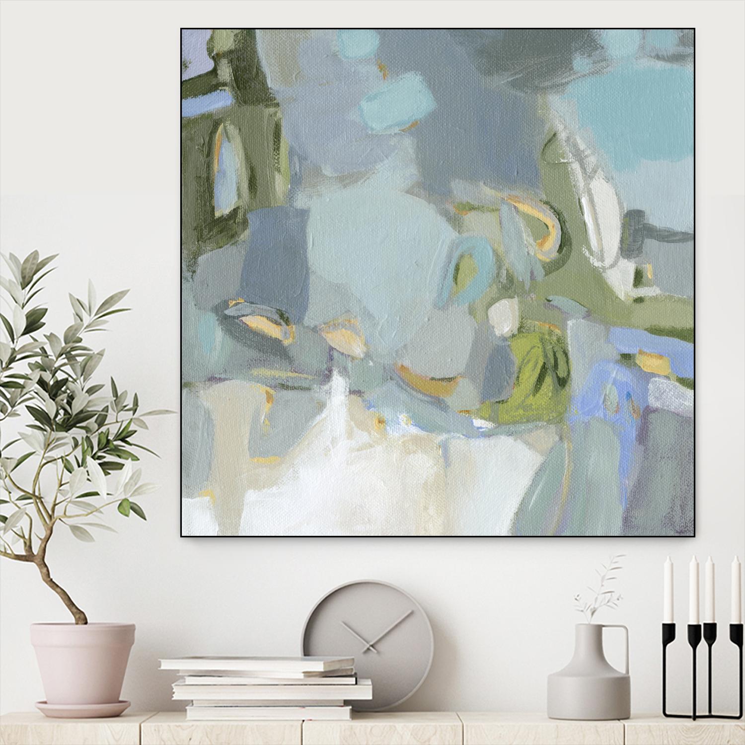 Moonlight by Christina Long on GIANT ART - green abstract