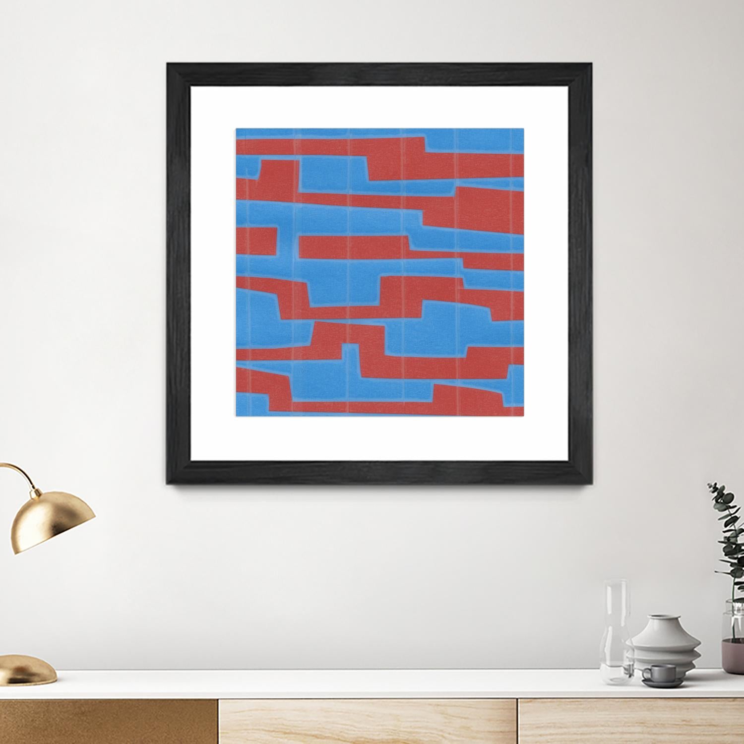 Modern Circuit VIII by Charles McMullen on GIANT ART - red abstract