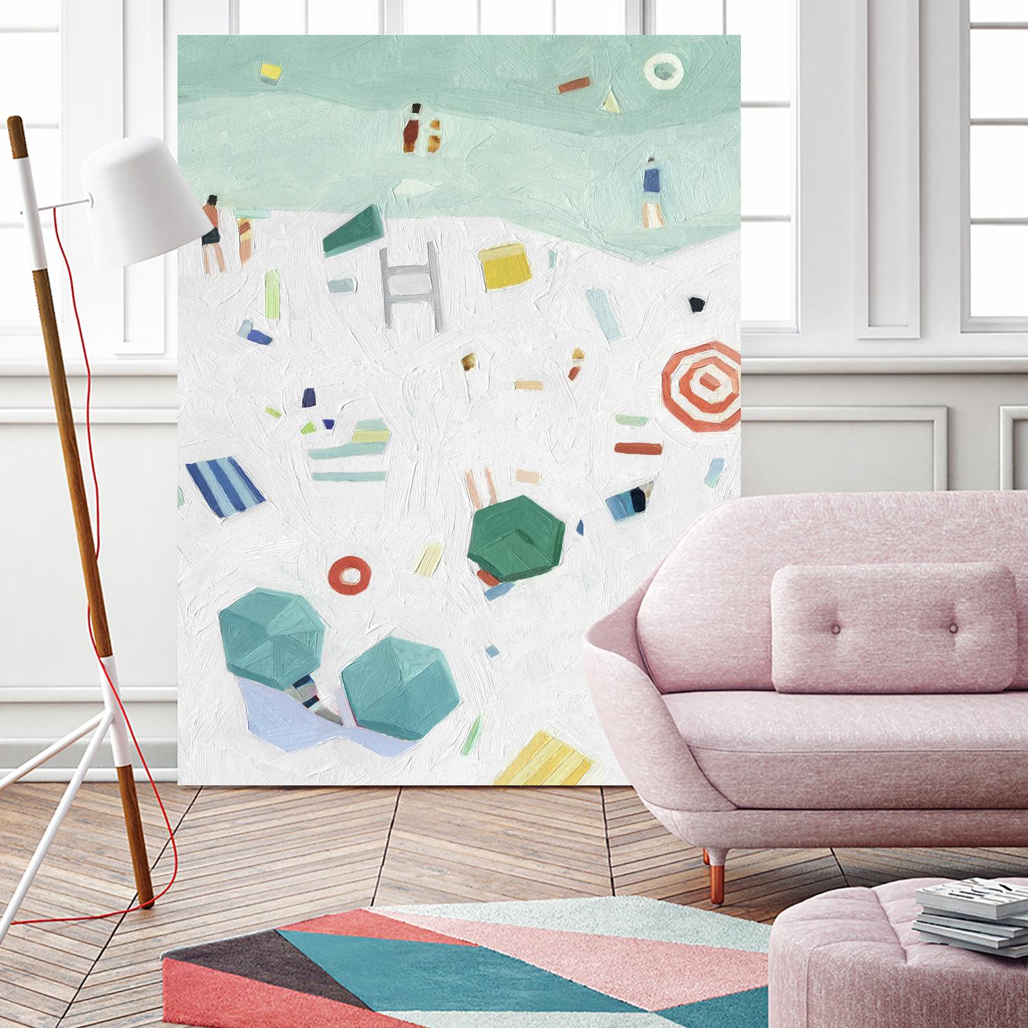 Beach Vista I by Emma Scarvey on GIANT ART - red coastal & tropical abstract