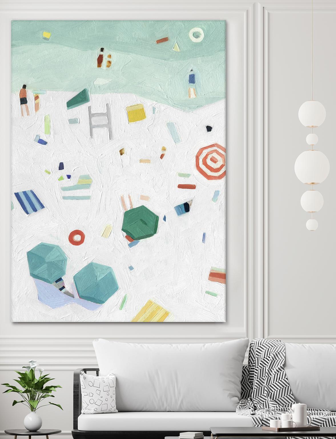 Beach Vista I by Emma Scarvey on GIANT ART - red coastal & tropical abstract