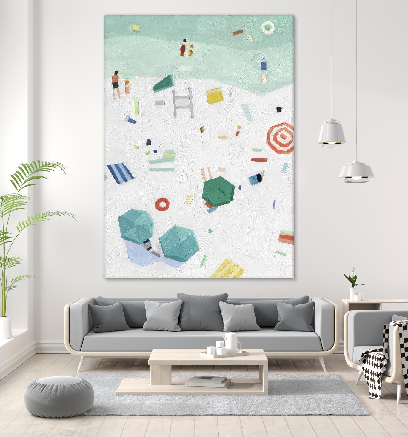 Beach Vista I by Emma Scarvey on GIANT ART - red coastal & tropical abstract