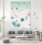 Beach Vista I by Emma Scarvey on GIANT ART - red coastal & tropical abstract