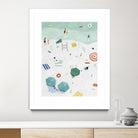 Beach Vista I by Emma Scarvey on GIANT ART - red coastal & tropical abstract