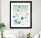 Beach Vista I by Emma Scarvey on GIANT ART - red coastal & tropical abstract