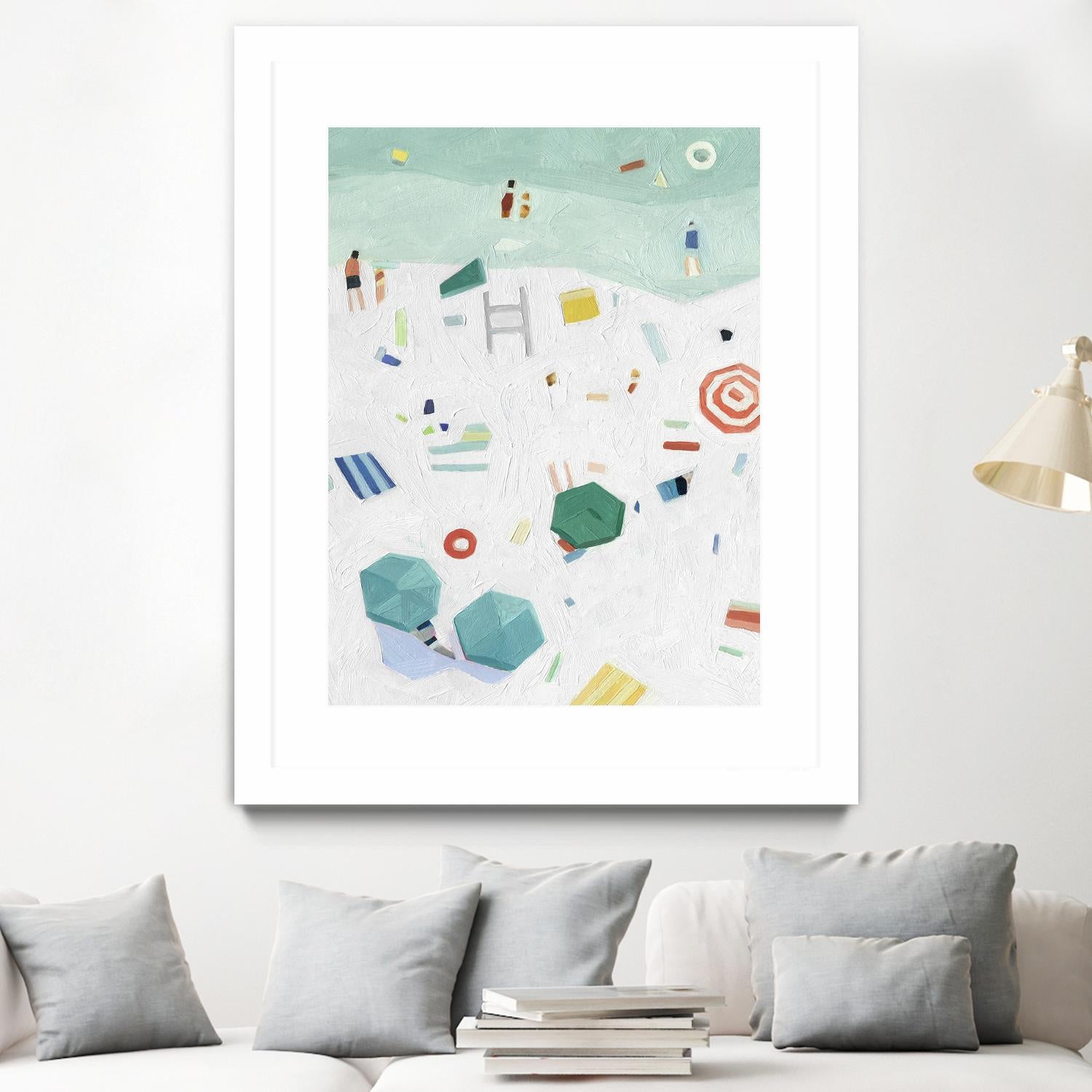 Beach Vista I by Emma Scarvey on GIANT ART - red coastal & tropical abstract