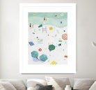 Beach Vista I by Emma Scarvey on GIANT ART - red coastal & tropical abstract