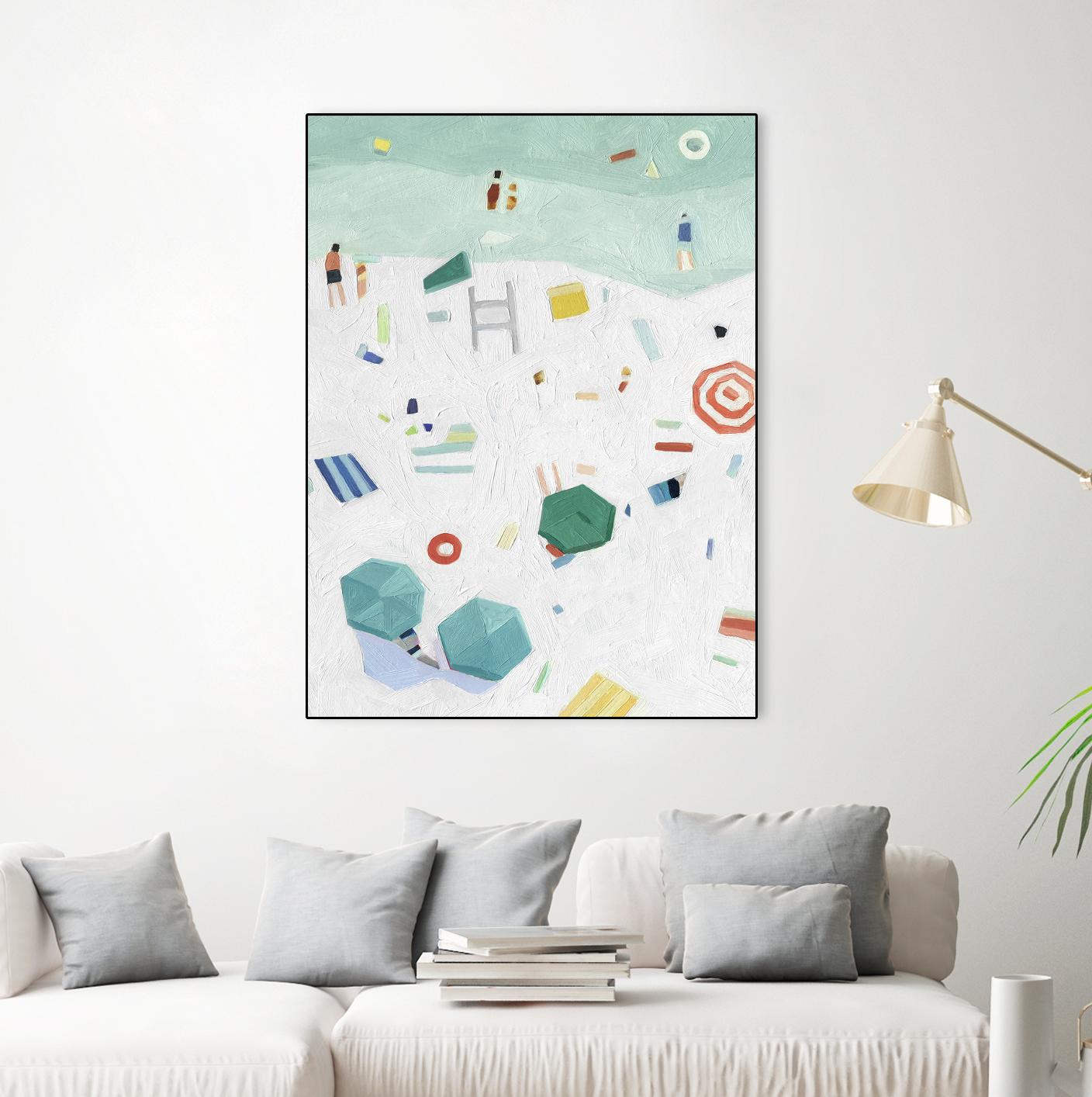 Beach Vista I by Emma Scarvey on GIANT ART - red coastal & tropical abstract