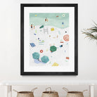 Beach Vista I by Emma Scarvey on GIANT ART - red coastal & tropical abstract