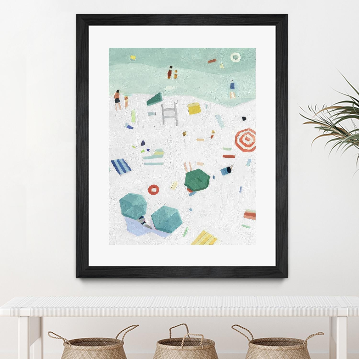 Beach Vista I by Emma Scarvey on GIANT ART - red coastal & tropical abstract