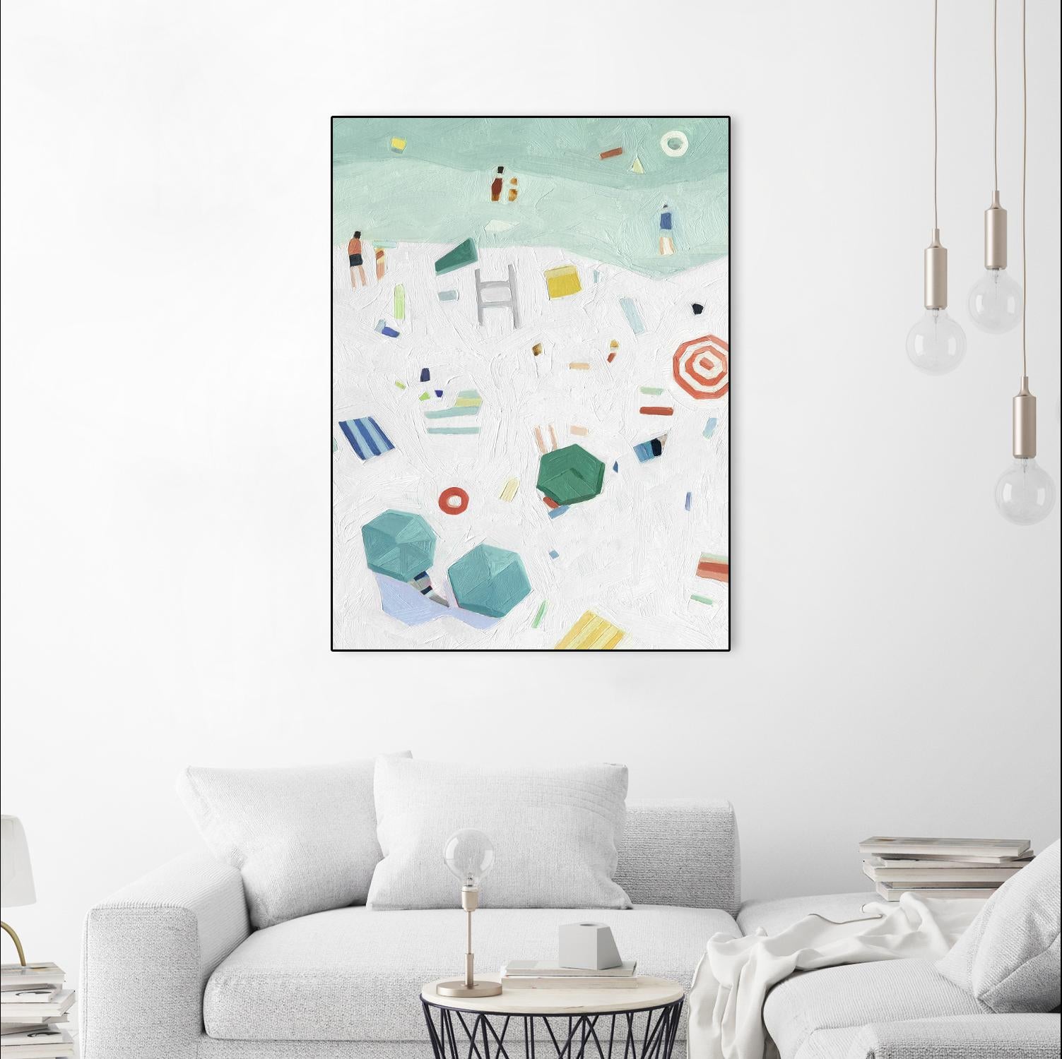 Beach Vista I by Emma Scarvey on GIANT ART - red coastal & tropical abstract