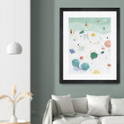 Beach Vista I by Emma Scarvey on GIANT ART - red coastal & tropical abstract