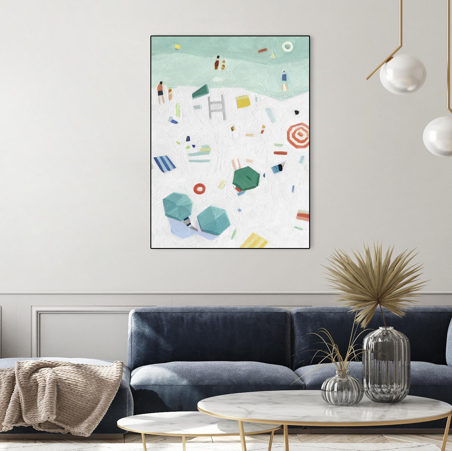 Beach Vista I by Emma Scarvey on GIANT ART - red coastal & tropical abstract