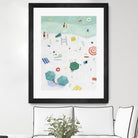 Beach Vista I by Emma Scarvey on GIANT ART - red coastal & tropical abstract