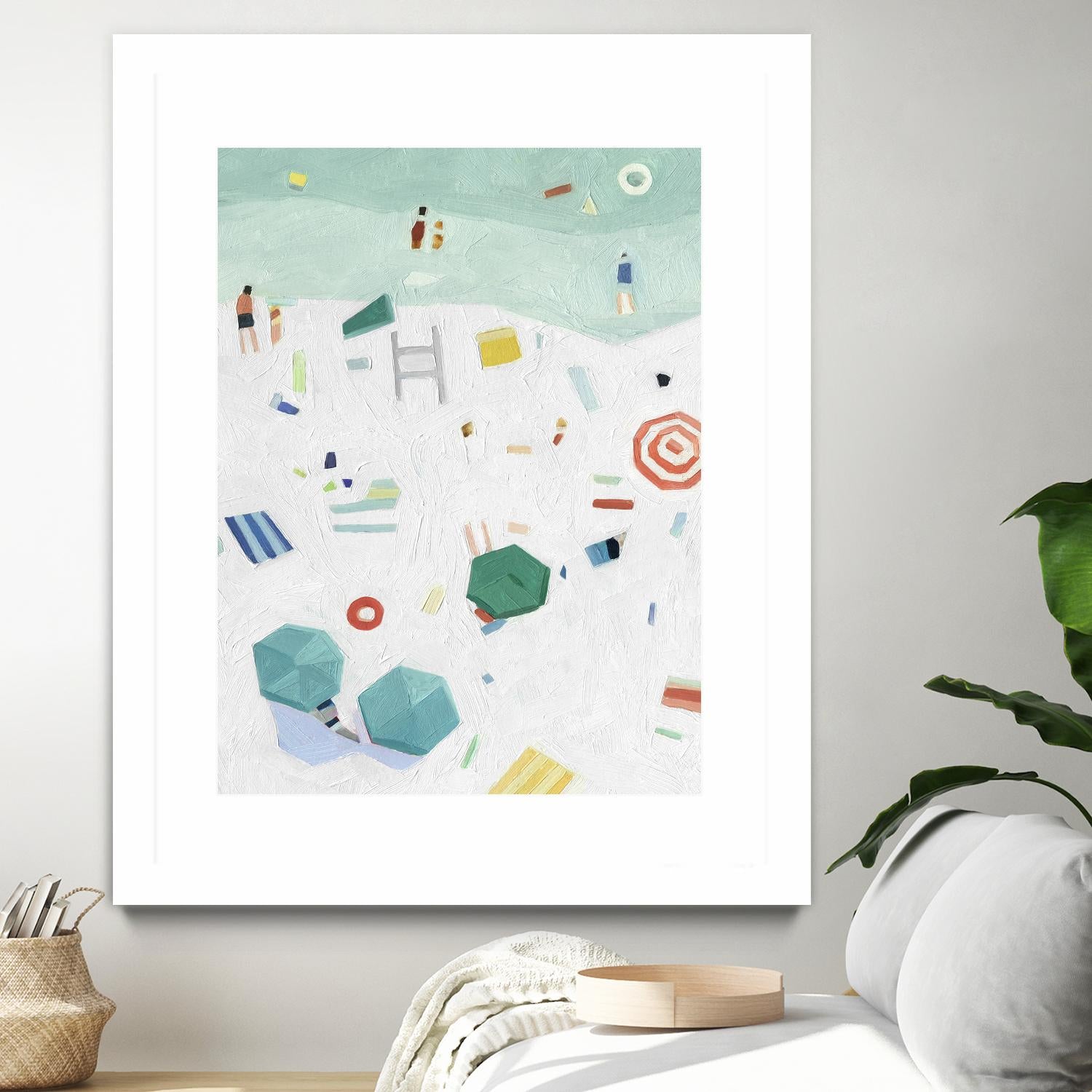 Beach Vista I by Emma Scarvey on GIANT ART - red coastal & tropical abstract