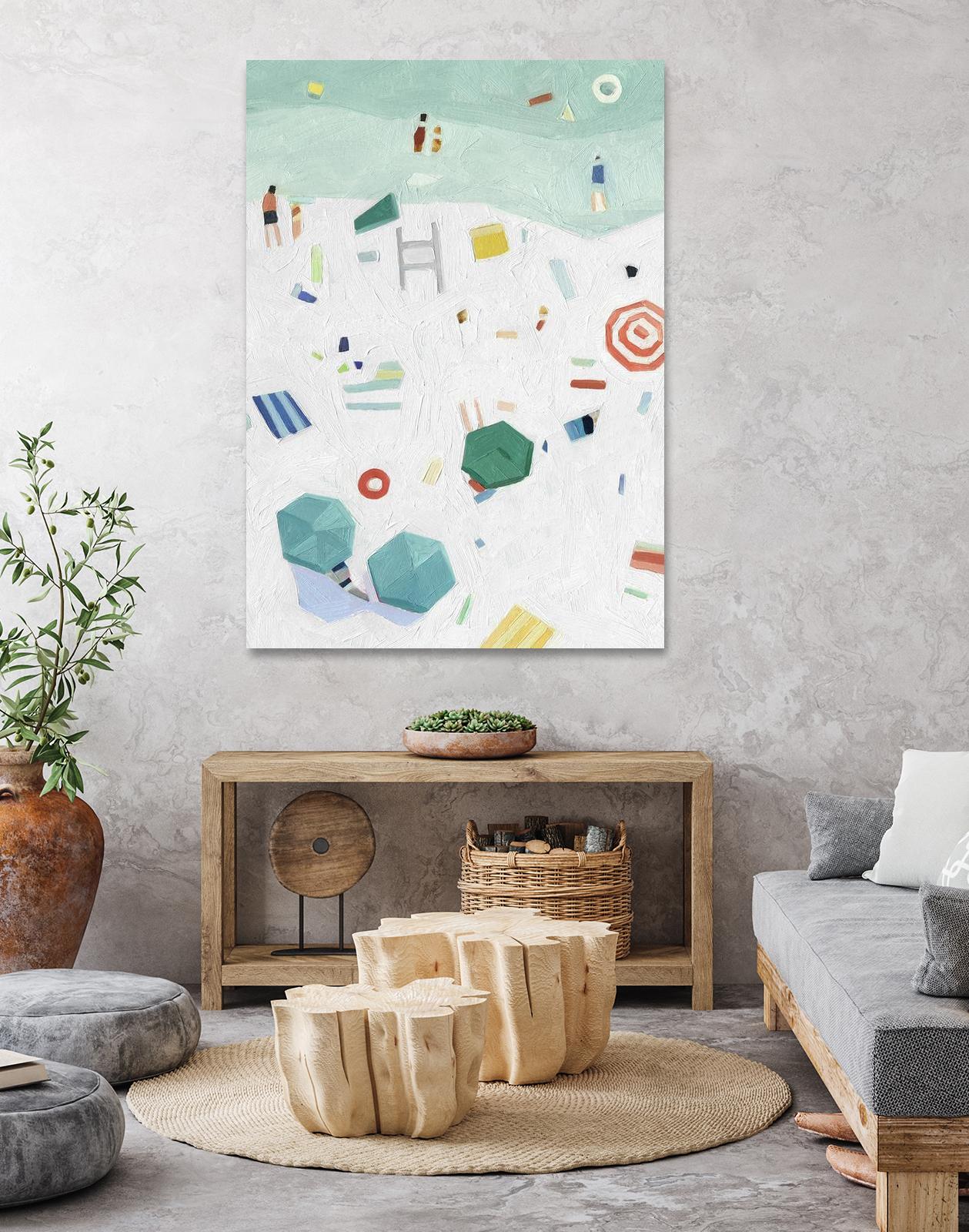 Beach Vista I by Emma Scarvey on GIANT ART - red coastal & tropical abstract