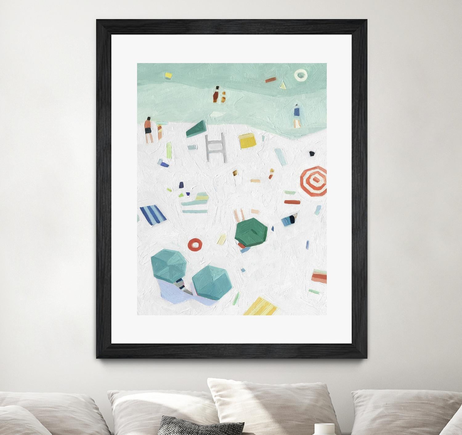 Beach Vista I by Emma Scarvey on GIANT ART - red coastal & tropical abstract