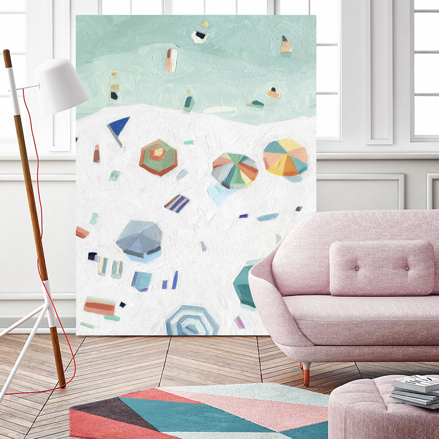 Beach Vista II by Emma Scarvey on GIANT ART - green coastal & tropical beach