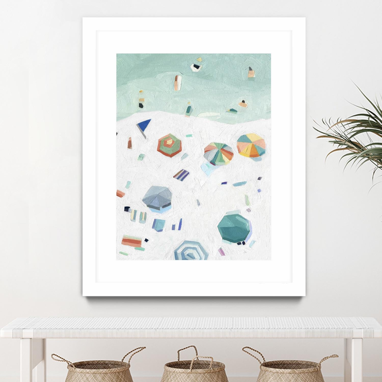 Beach Vista II by Emma Scarvey on GIANT ART - green coastal & tropical beach