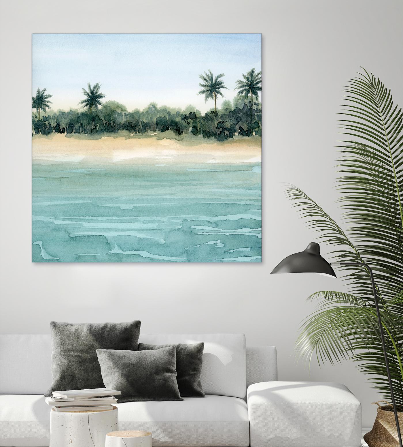 Paradis II by Grace Popp on GIANT ART - beige landscapes & seascapes beach