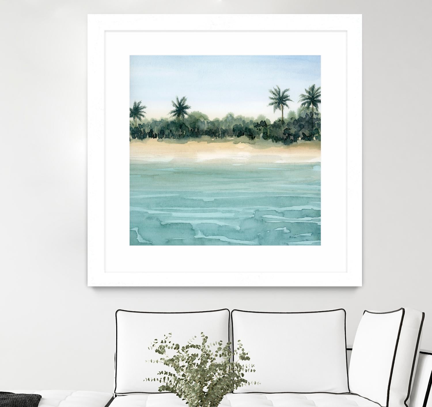 Paradis II by Grace Popp on GIANT ART - beige landscapes & seascapes beach