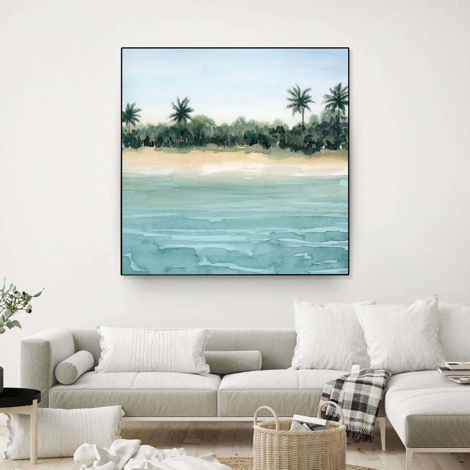 Paradis II by Grace Popp on GIANT ART - beige landscapes & seascapes beach