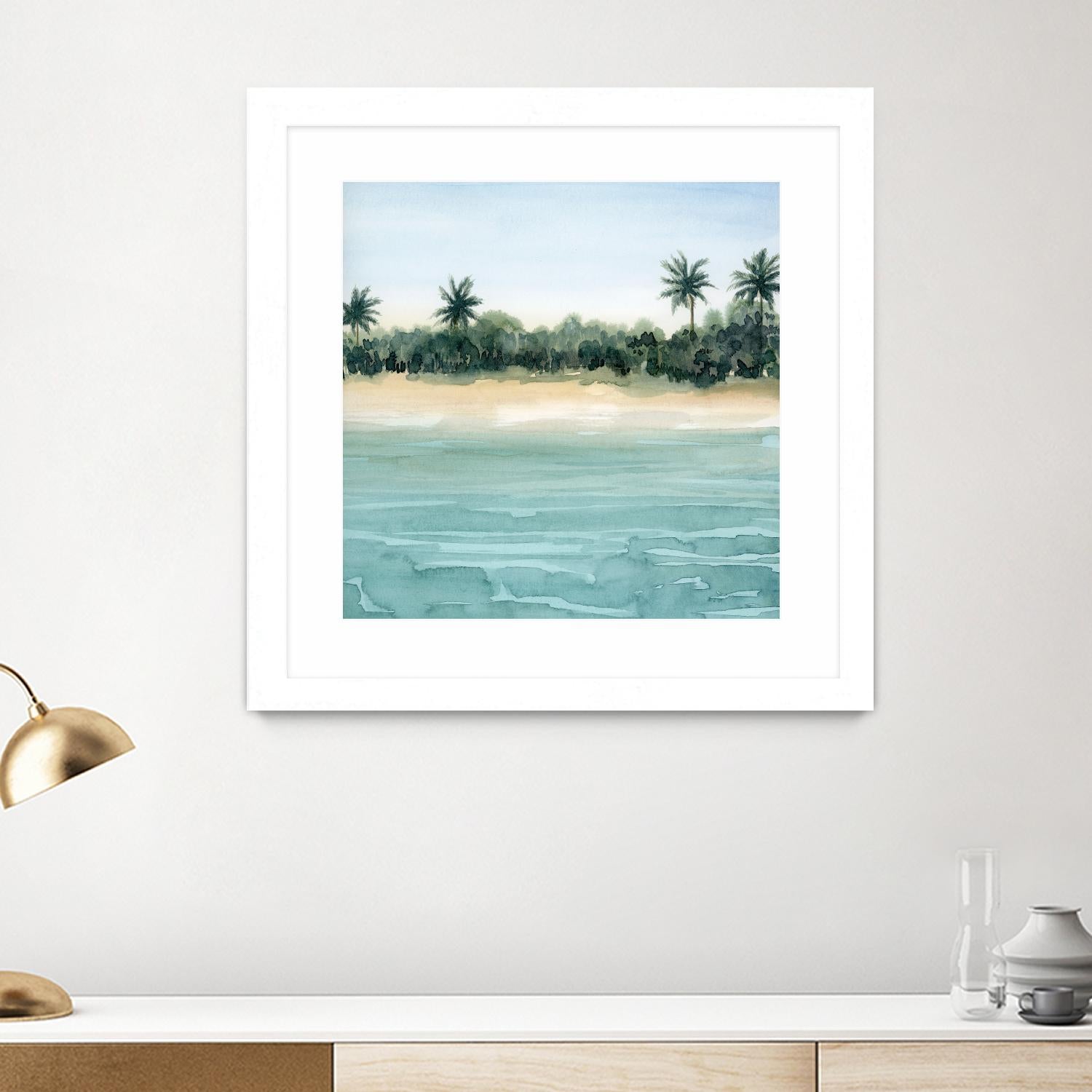 Paradis II by Grace Popp on GIANT ART - beige landscapes & seascapes beach