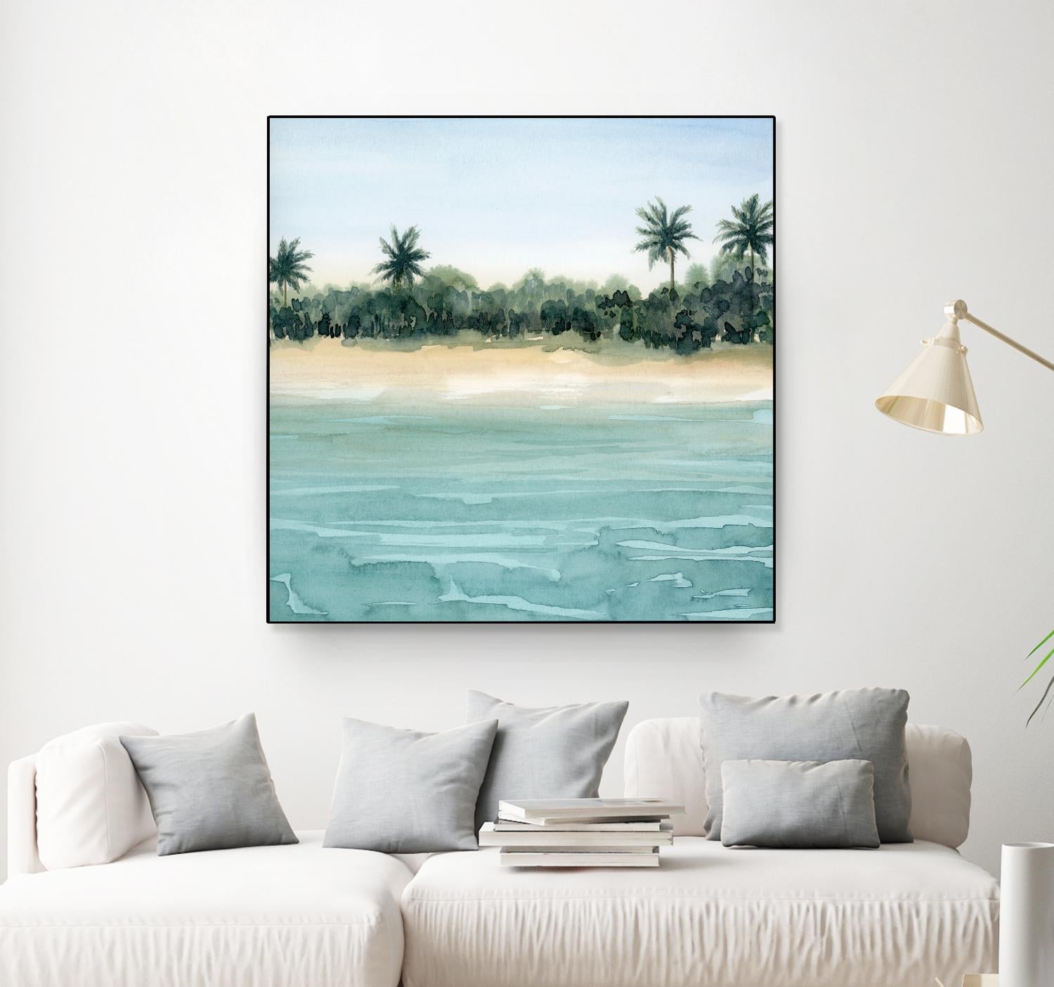Paradis II by Grace Popp on GIANT ART - beige landscapes & seascapes beach