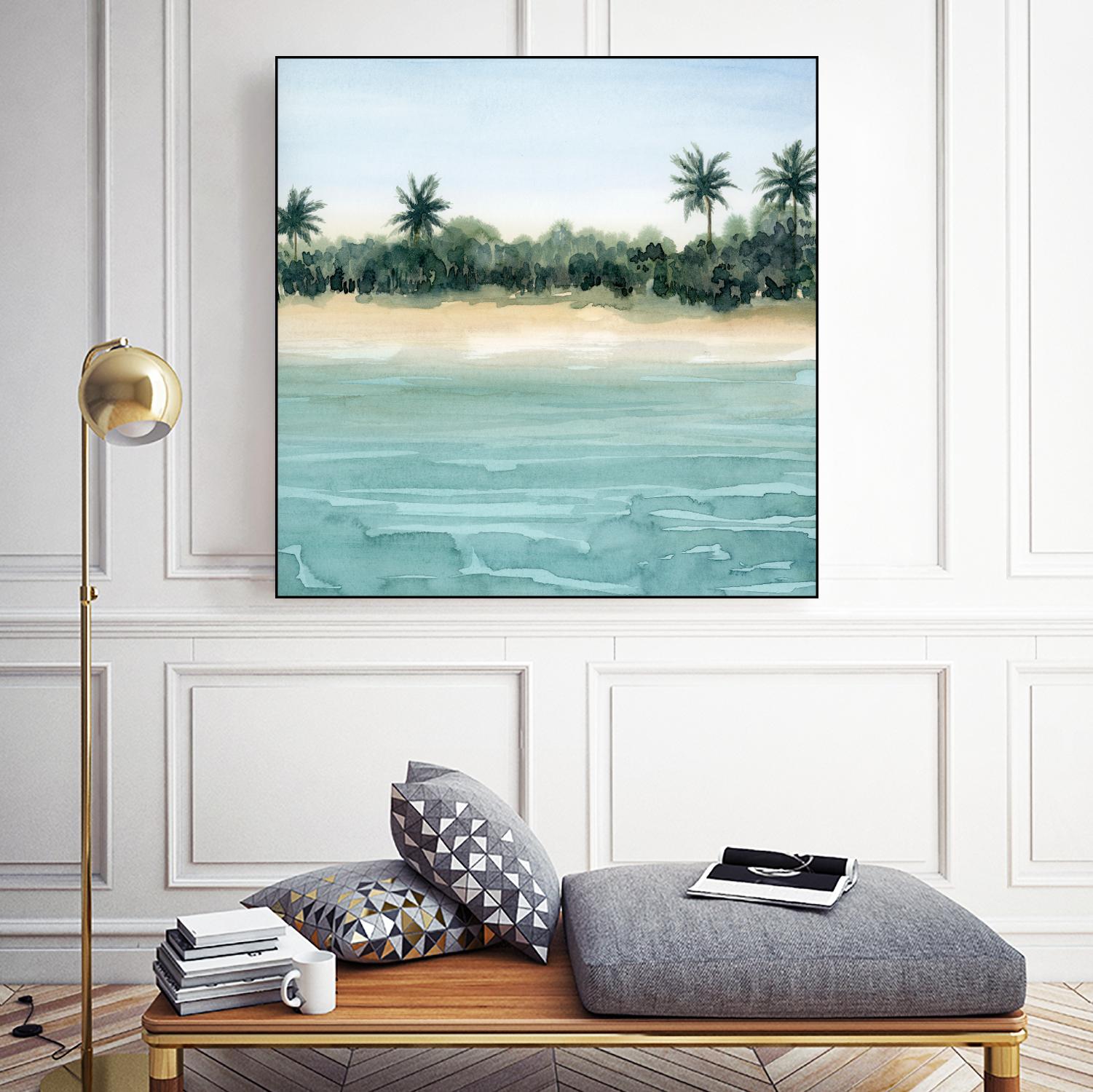 Paradis II by Grace Popp on GIANT ART - beige landscapes & seascapes beach