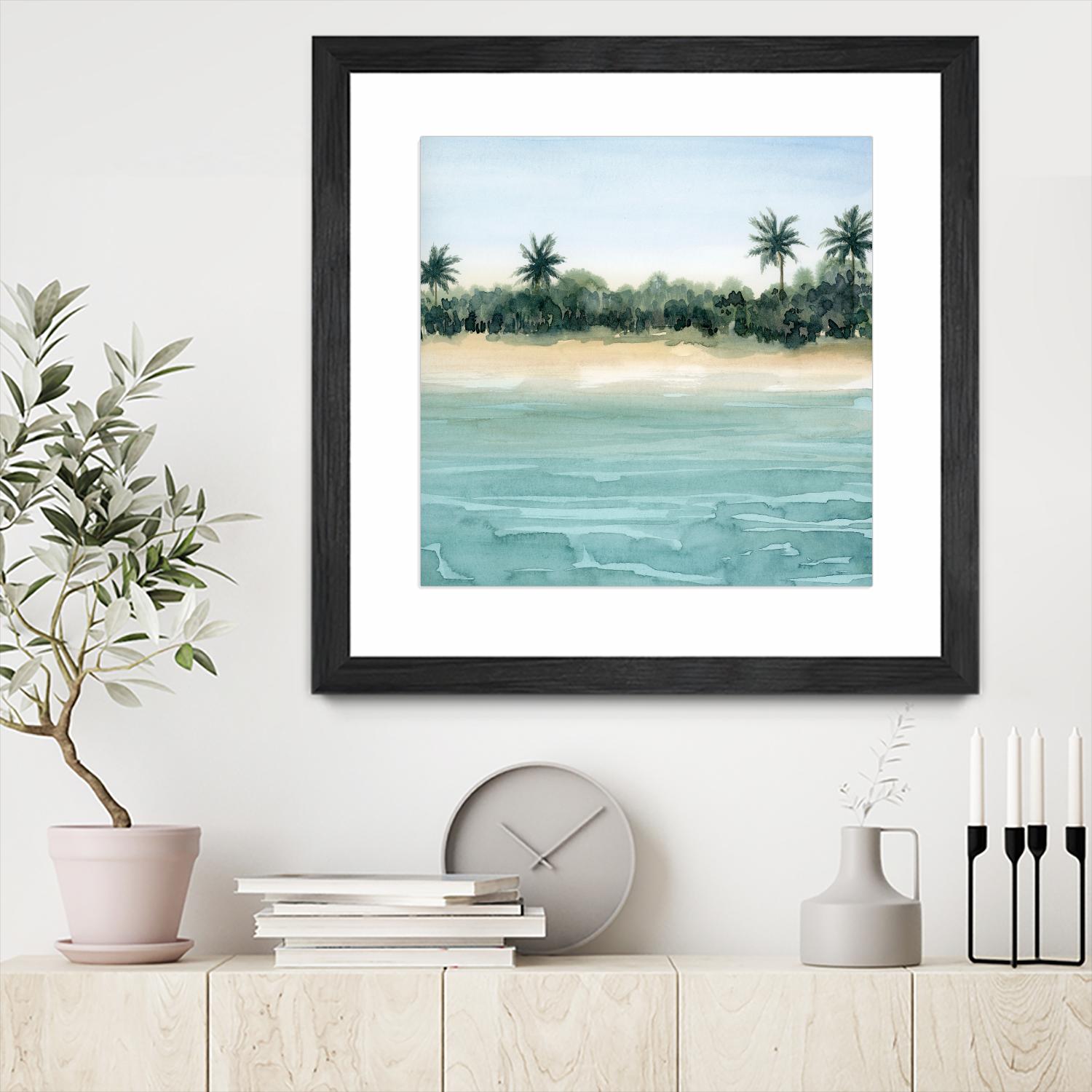 Paradis II by Grace Popp on GIANT ART - beige landscapes & seascapes beach