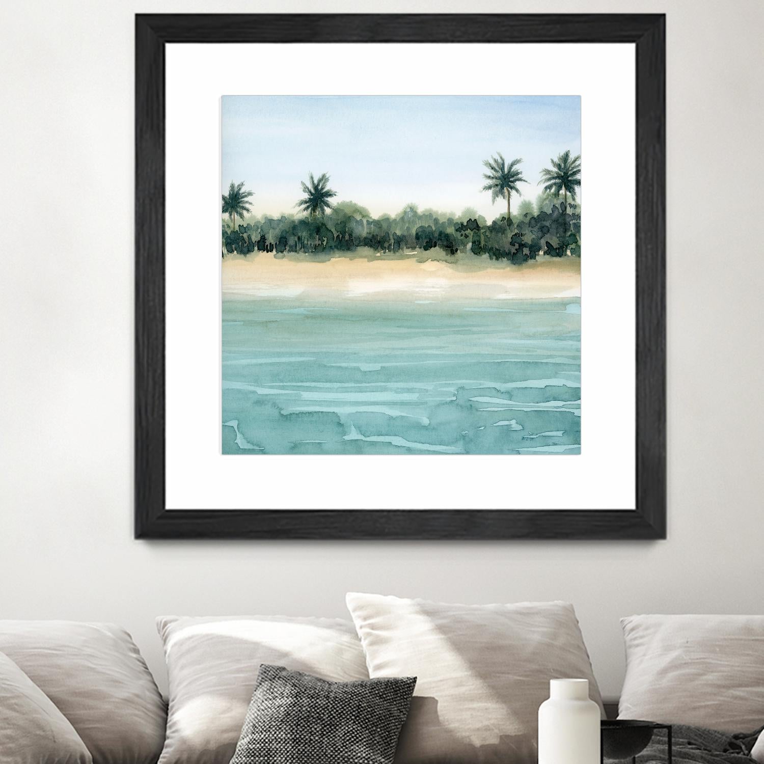 Paradis II by Grace Popp on GIANT ART - beige landscapes & seascapes beach