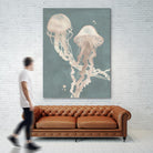 Jellyfish Dance I by Grace Popp on GIANT ART - pink coastal & tropical abstract