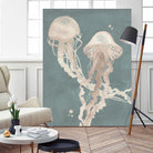 Jellyfish Dance I by Grace Popp on GIANT ART - pink coastal & tropical abstract