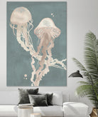 Jellyfish Dance I by Grace Popp on GIANT ART - pink coastal & tropical abstract