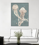 Jellyfish Dance I by Grace Popp on GIANT ART - pink coastal & tropical abstract