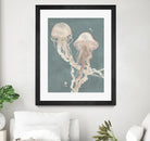 Jellyfish Dance I by Grace Popp on GIANT ART - pink coastal & tropical abstract