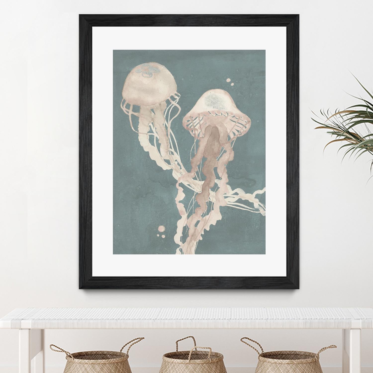 Jellyfish Dance I by Grace Popp on GIANT ART - pink coastal & tropical abstract