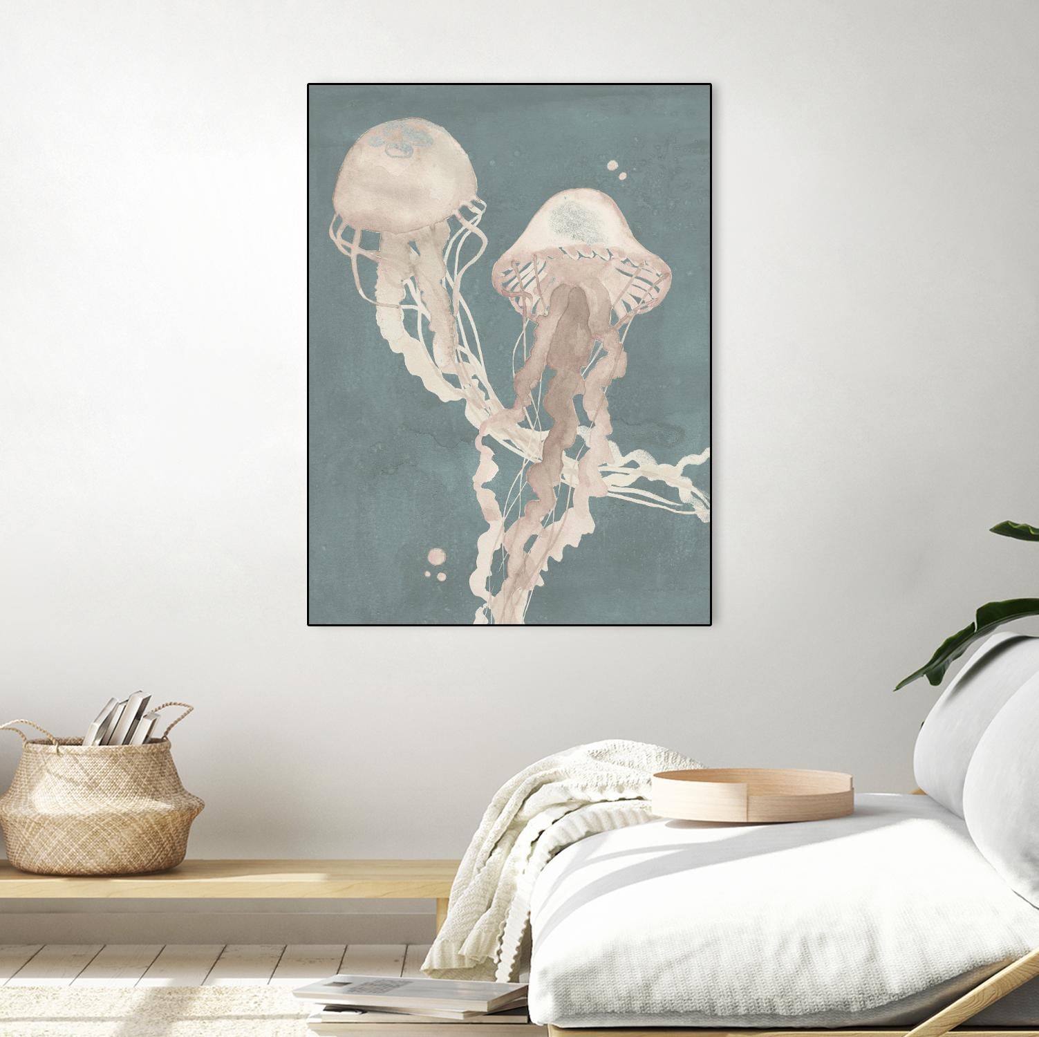 Jellyfish Dance I by Grace Popp on GIANT ART - pink coastal & tropical abstract