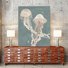 Jellyfish Dance I by Grace Popp on GIANT ART - pink coastal & tropical abstract
