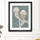 Jellyfish Dance I by Grace Popp on GIANT ART - pink coastal & tropical abstract