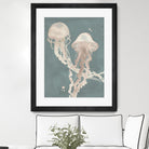 Jellyfish Dance I by Grace Popp on GIANT ART - pink coastal & tropical abstract