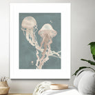 Jellyfish Dance I by Grace Popp on GIANT ART - pink coastal & tropical abstract