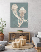 Jellyfish Dance I by Grace Popp on GIANT ART - pink coastal & tropical abstract