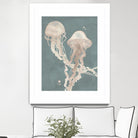 Jellyfish Dance I by Grace Popp on GIANT ART - pink coastal & tropical abstract