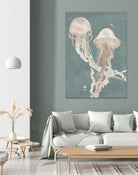 Jellyfish Dance I by Grace Popp on GIANT ART - pink coastal & tropical abstract